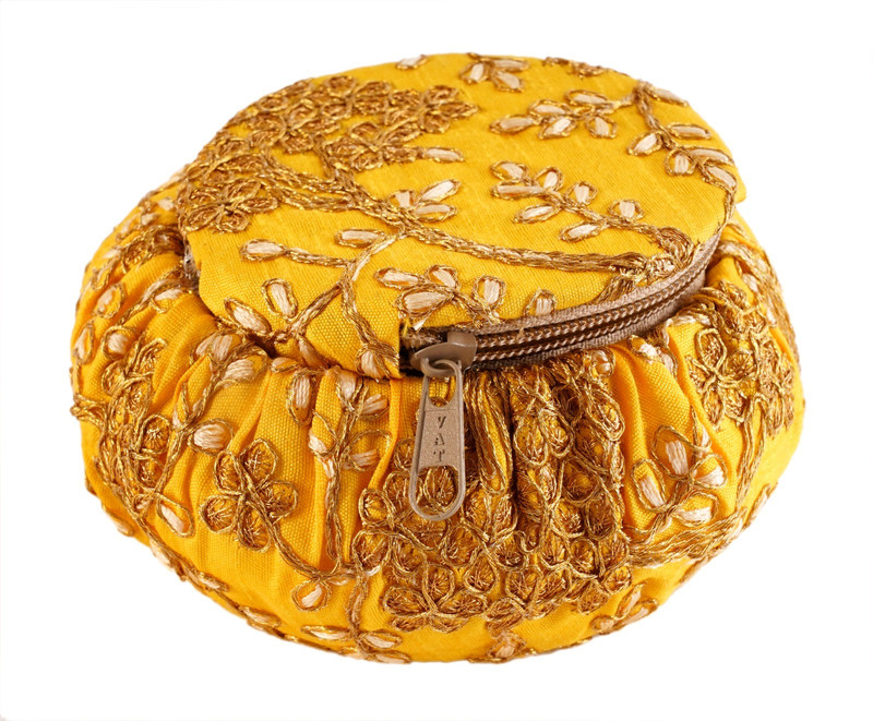 SUMERA WARQ Handicraft Embroidered Potli bag for women Cosmetic Bag