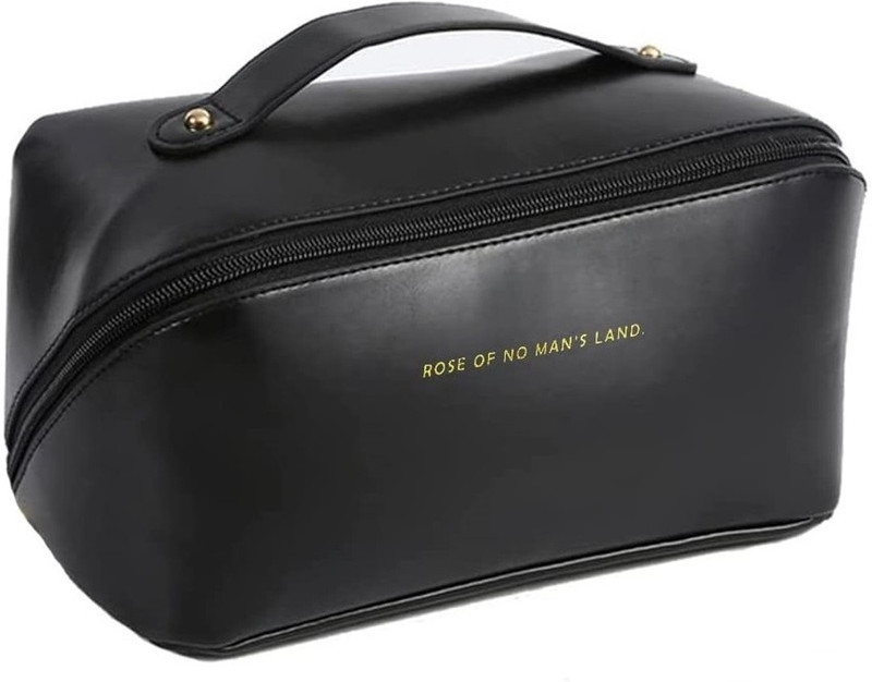 AweStuffs Luxury Cosmetic Bag - Waterproof PU Leather Travel Makeup Bag Cosmetic Bag Cosmetic Bag