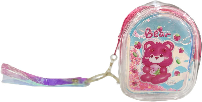 ETAG Transparent Mini Zipper Pouch Keychain for Kids Pouch Coin Purse