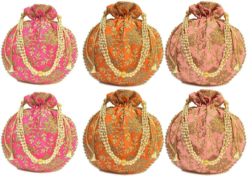 Jaidadadaba Women Pouch Potli Potli(Pack of 6)