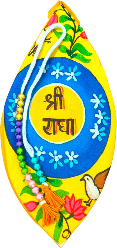 Ahaar Saar Radha Name Jaap Mala Jholi Jap bag-Sakshi Mala-Bead Bag-Gaumukhi Japa Mala Bag Potli