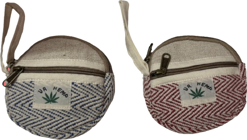 Fibre Gold Hemp Purse Pouch Wallet Coin Bag Organic Hemp Cotton Eco-Friendly set of 2 pcs Coin Purse(Pack of 2)