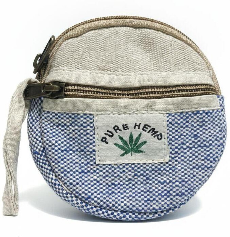 P L Trades PH-RoundCoinPouch-Blue Coin Purse