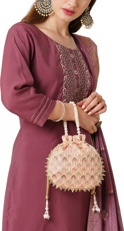 LAVIE Noor Chevron Embriodered Womens Potli Potli