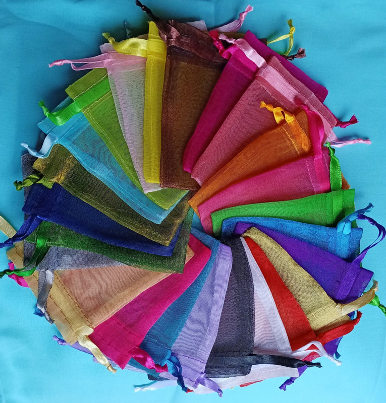 SaidDesign 50-3x4 inch Organza Bag Potli(Pack of 50)