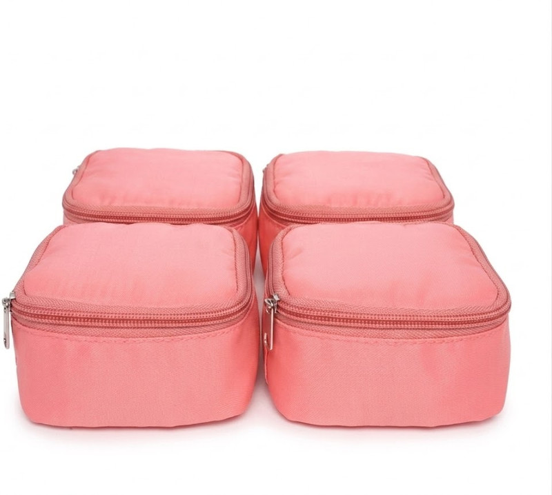 ASTRID Peach CoinPouch With Tassels And Zipper Closure Coin Purse