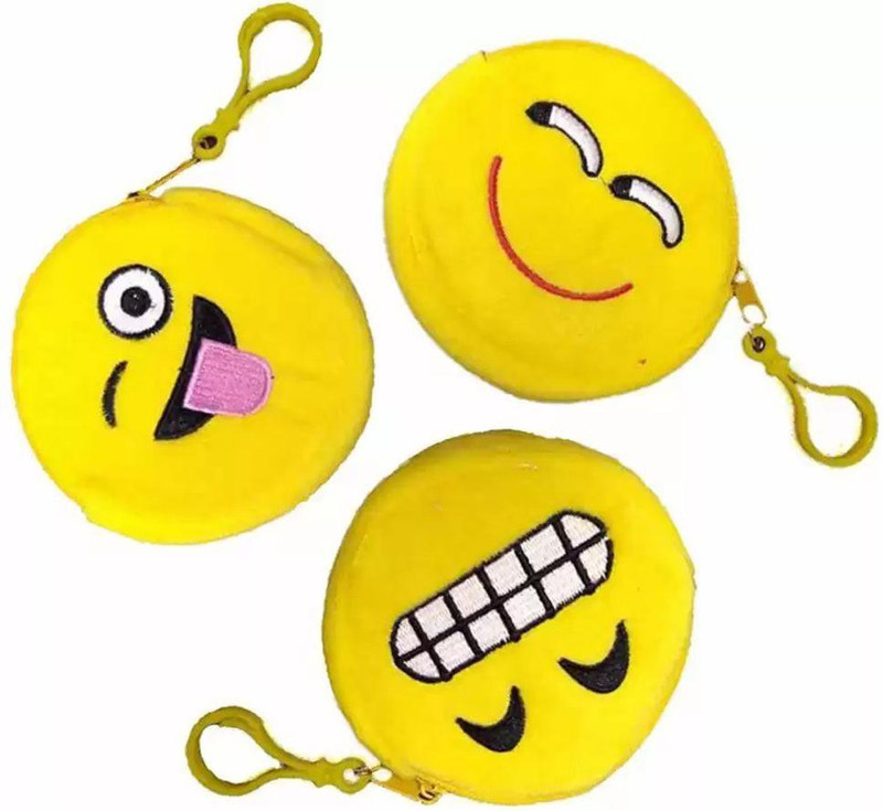 giftsrus Smiley Emoji Coin Purse (Pack of 3) Coin Purse(Pack of 3)