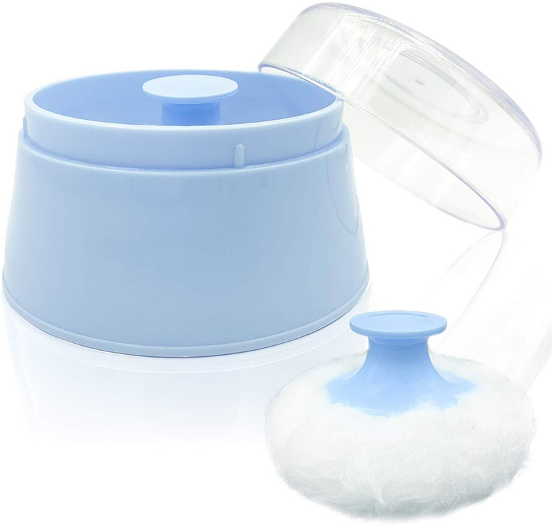 closecret Baby Powder Puff Container with Soft Puff & Storage Case(Blue)