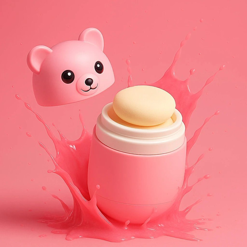 LITTLE STUFF panda powder puff(Pink)