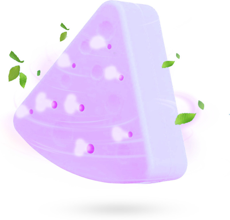 Gleva Silicone Triangle Powder Puff Holder Travel Makeup Sponge Puff Organizer(Purple)