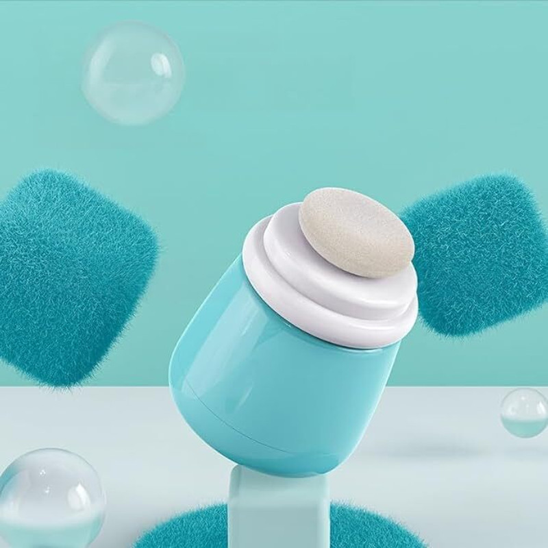 NEWMLNE The Cheeky Kidzz Baby Skin Care Powder Talcum Puff Case Cum Container Box(Blue)