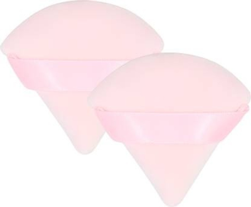 banira 2pcs Makeup Powder Puff For Women Triangle Cosmetic Sponge Puff for Loose Powder(Multicolor)