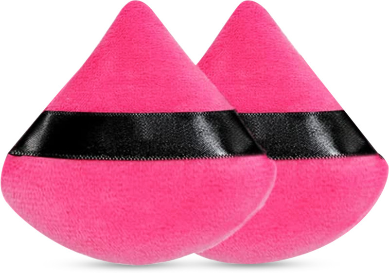 Gleva Powder Puff Face Makeup Sponge, Foundation Blending, Beauty Blender Set(Dark Pink)