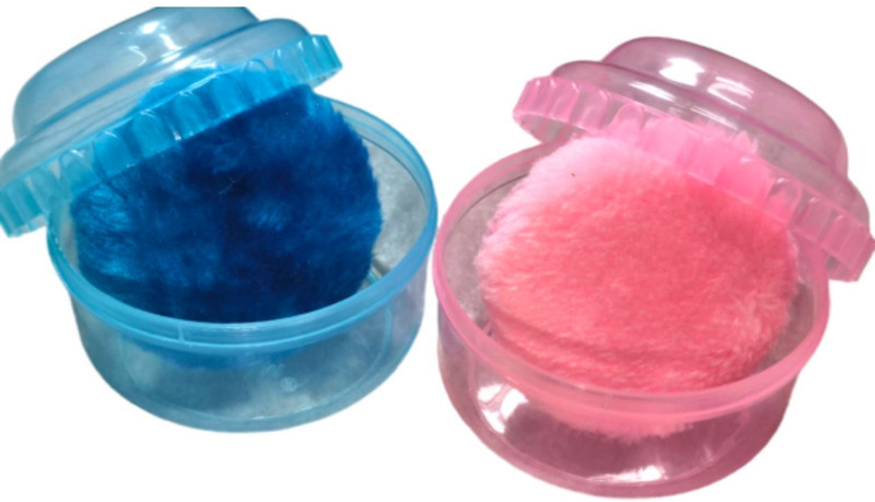 ShilpoKuthi After-Bath Baby Care Villus Powder Puff Container With Hand Holder(Multicolor)