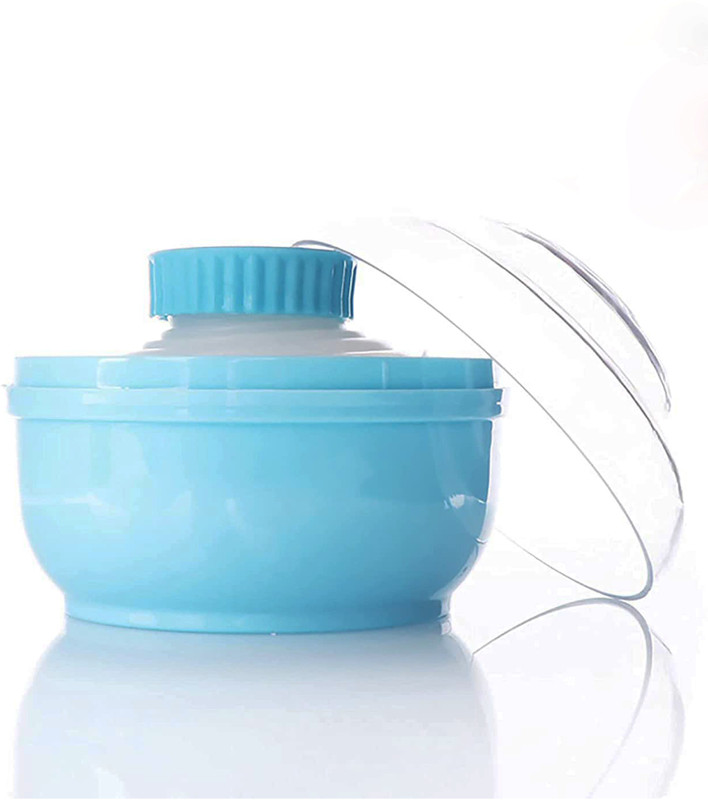 MOMSCAPE Skin Care Baby Powder Puff with Powder Storage and Box Holder for New Born Kids(Blue)