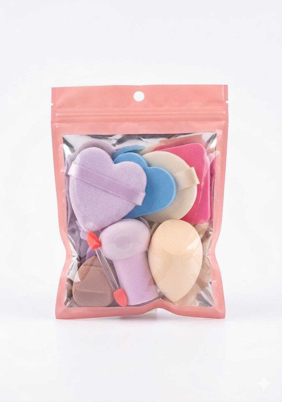 ELPPA Premium Silicon Beauty Blender Makeup Sponge Set Combo (with Storage Pouch)(Multicolor)