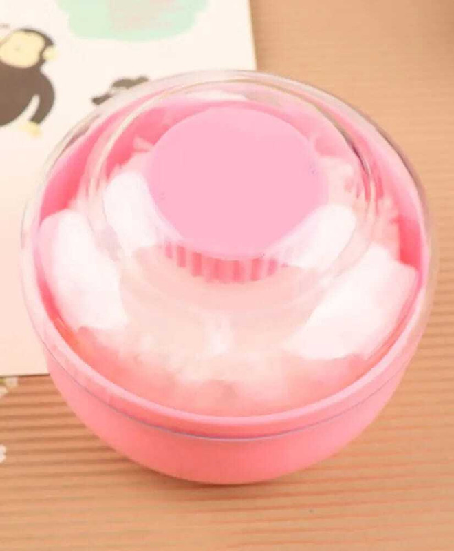 Ycam Portable Baby Skin Care Baby Powder Puff with Box for Baby Face and Body(Pink)