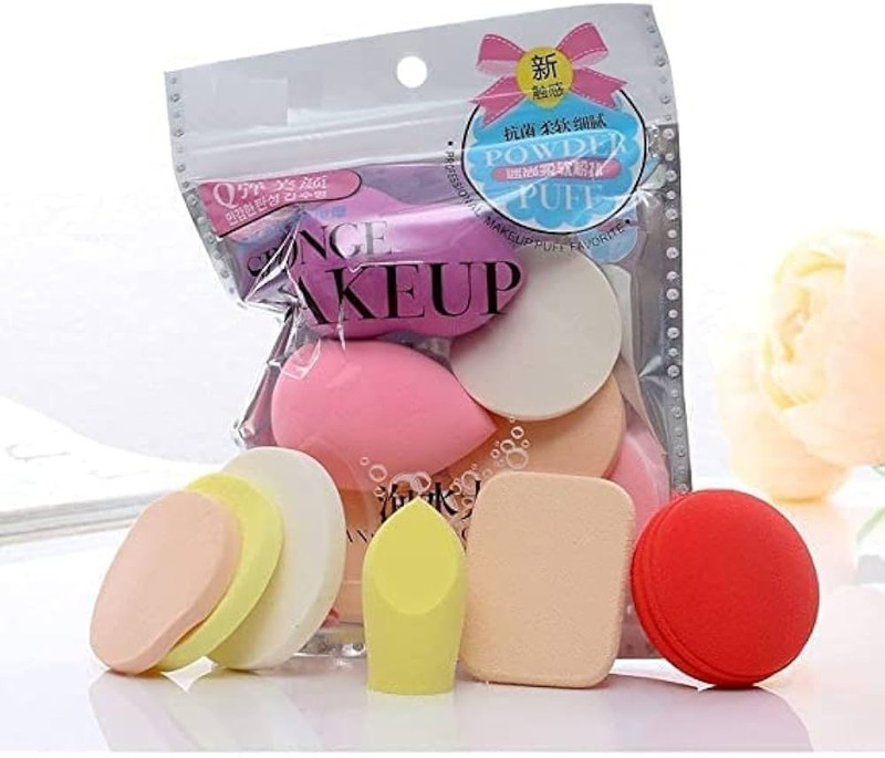 CRYZONE Sponge Makeup 6 In 1, Beauty Blender Puff Set of 6(Multicolor)