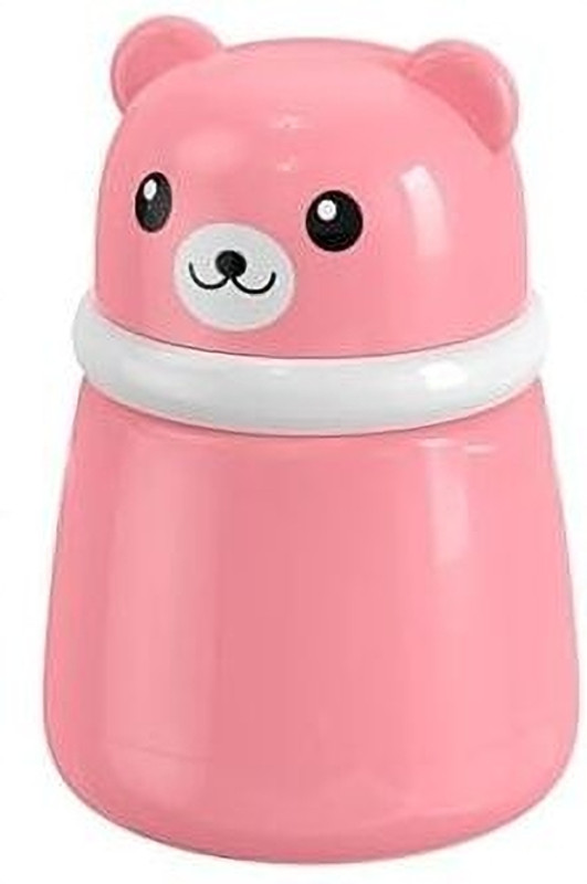 TENIYU Panda Baby Powder Puff Container, BPA-Free, Cute Bear Design(Pink)