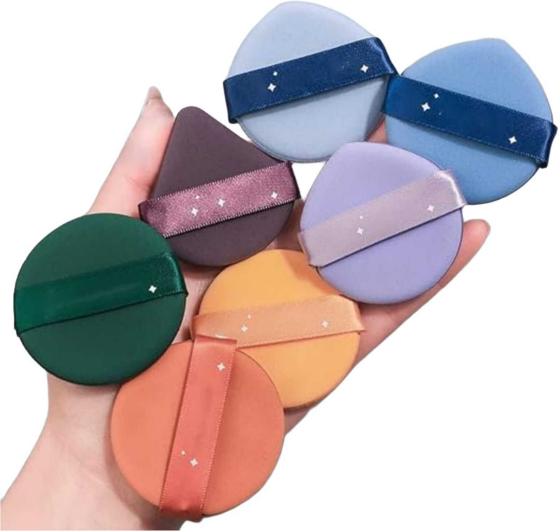 vnz Soft Velvet Makeup Powder Puff for Loose Powder(Multicolor)