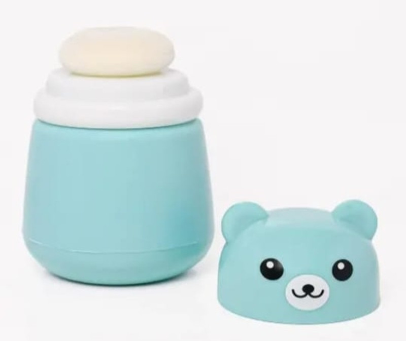 Ycam Skin Care Powder Puff Holder Container. (Blue)(Blue)