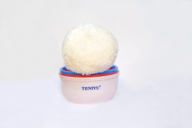 pilu Powder Puff with Box Holder Container Ideal for Sensitive Skin (Pack of 1)(Light Pink)