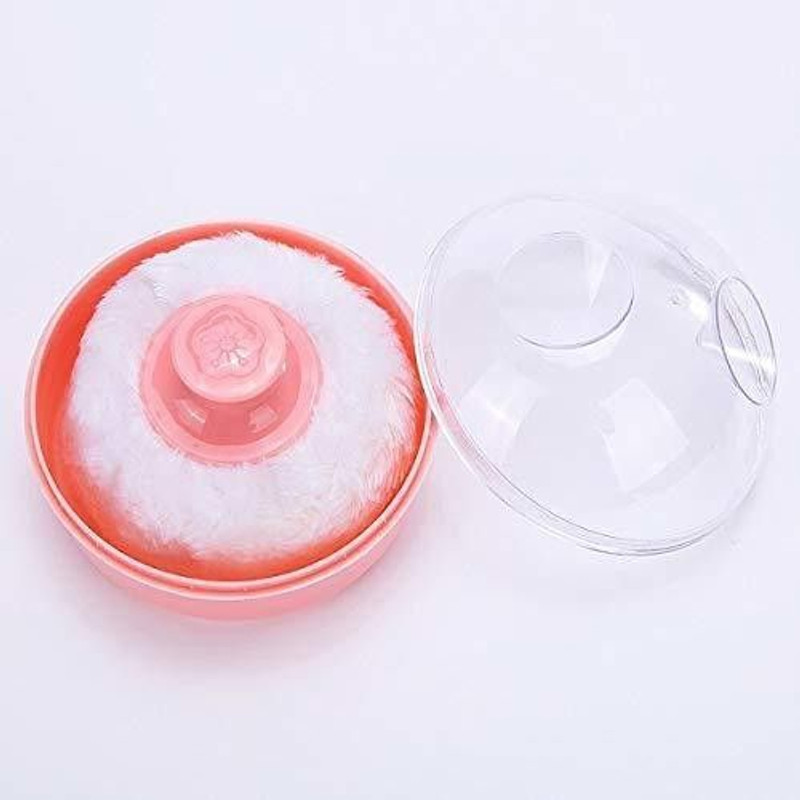 SBTs Skin Baby Powder Puff with Box Holder Container for New born baby(Pink)