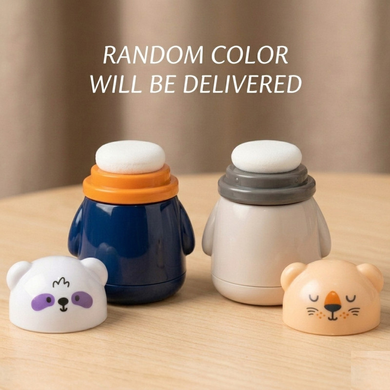 Charmpeak Premium Teddy Shape Baby Powder Puff Soft Puff for Baby Face & Body Care(Multicolor)