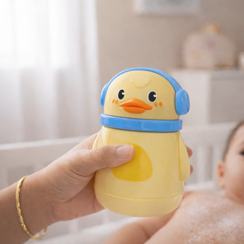 milkymoon kids Duck Cartoon Kids Sipper Bottle(Yellow)