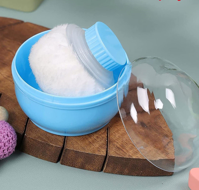 KRITIU Premium Powder Puff with Powder Case(Blue)