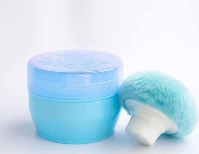 Shivom Unbreakable Baby Powder Puff Box | BPA-Free Talcum Dispenser for Newborns Kids(Blue)