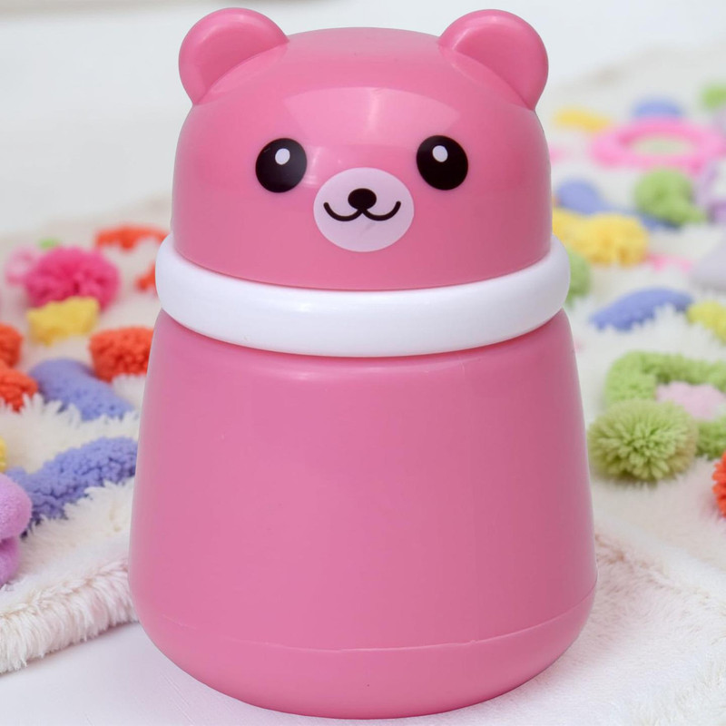 Pro Girl Soft Puff for Baby Powder – Cute Refillable Bottle for Baby & Kids (Pink)(Pink)
