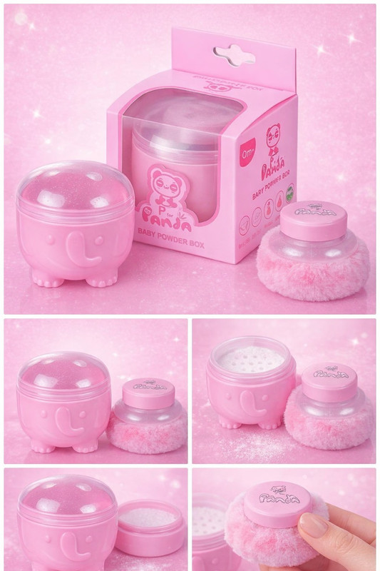 Guligadaiva Panda Baby Care Powder Case(Multicolor)