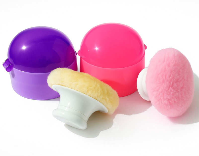 City Creations SoftTouch Baby Powder Puff with Protective Case - Pack of 2(Multicolor)