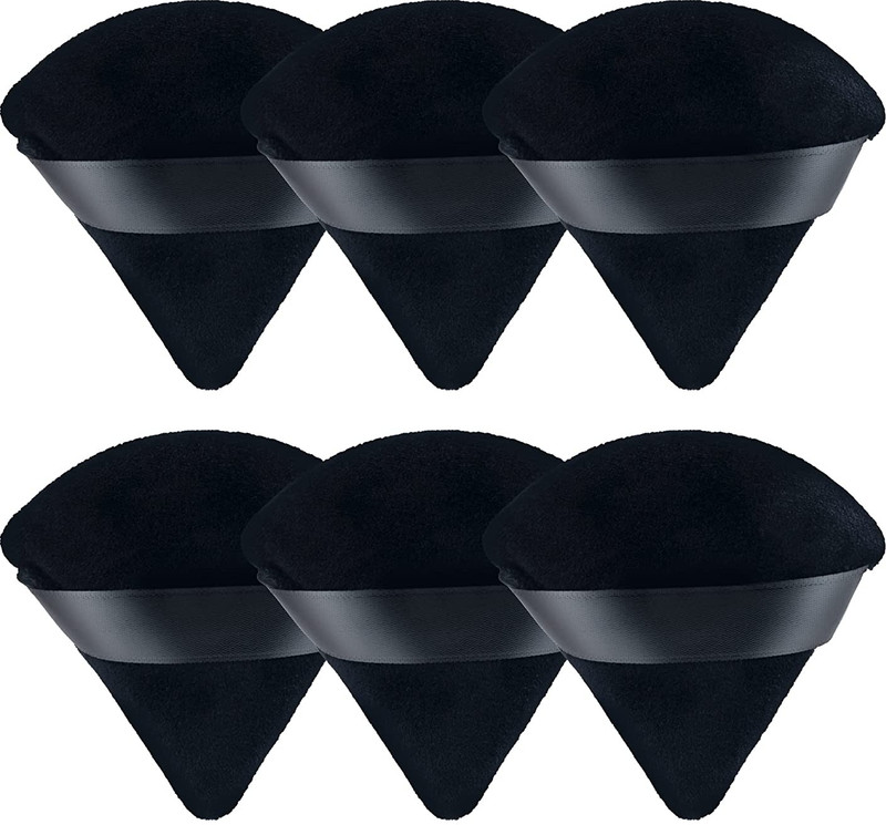 balaan's beauty bazar 6 PC Cotton Makeup sponge Puff Professional Use Pack Of6(Black)
