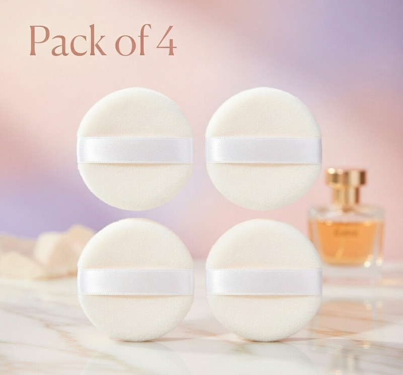 ZAREEN ENTERPRISE Luxe Velvet Powder Puff(White)
