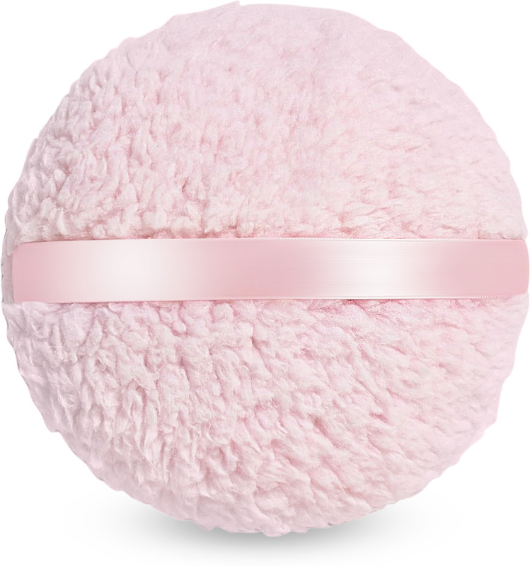 SUPVOX Baby Powder Puff with Storage Case 5.91 Inches Soft Fluffy Pad for Powder(Pink)