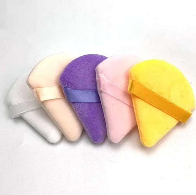 SHOPCASH 5 Pieces Powder Puff Soft Face Triangle Makeup Puff for Loose Powder Body(Multicolor)