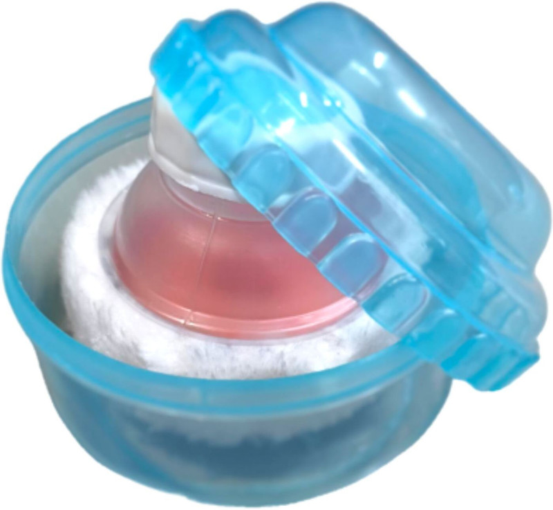 ShilpoKuthi Soft Feel Baby Powder Puff - BPA Free Includes Storage Container(Multicolor)