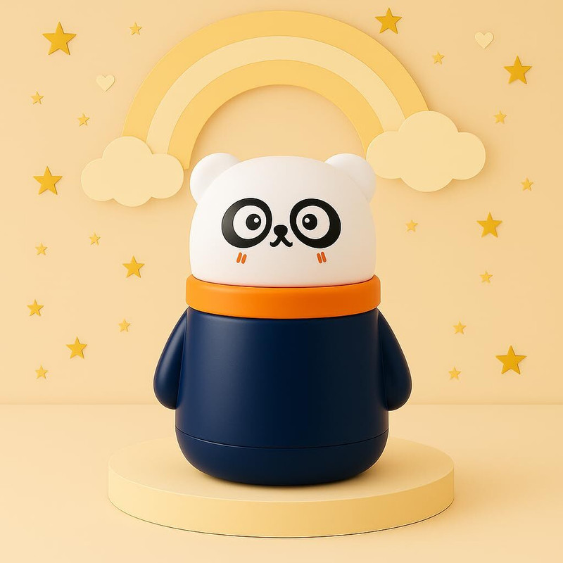 The Cheeky Kidzz Baby Skin Powder Talcum Puff Case Container Box Reusable Refillable BPA Free(Dark Blue)