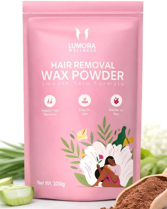 Lumora wellness 10 minute Bikini Wax Powder-10 Minute Painless Herbal Wax Powder 100g Pack Of 1(Brown)