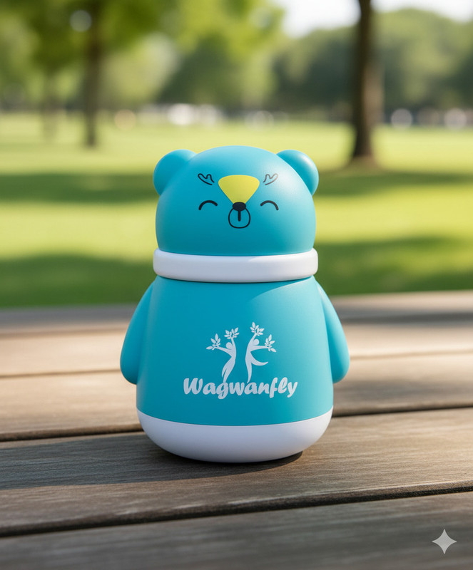 Wagwanfly Baby Powder Puff Soft Powder Puff for Newborn Babies, Powder Puff Box Dispenser(Blue)
