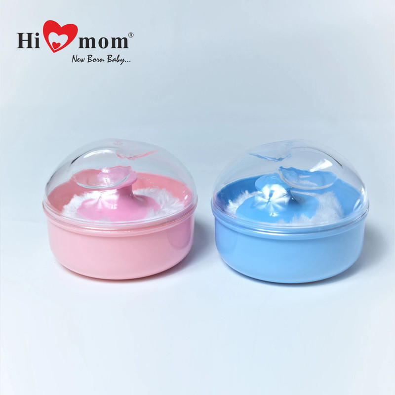 SBTs Premium Baby Powder Puff with Case Baby Skin Care Product Soft Touch, Travel Kit(Pink, Blue)