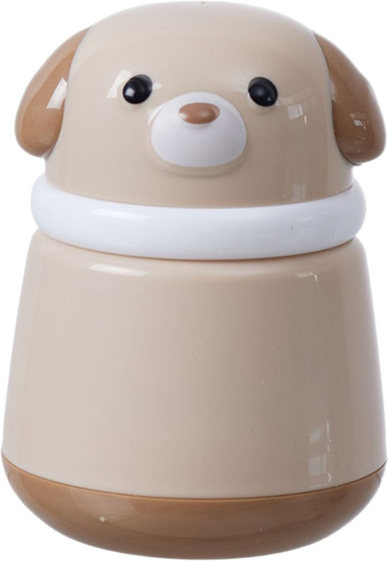 TENIYU Baby Powder Puff Container with Soft Applicator | Cute Cartoon Design(Brown)