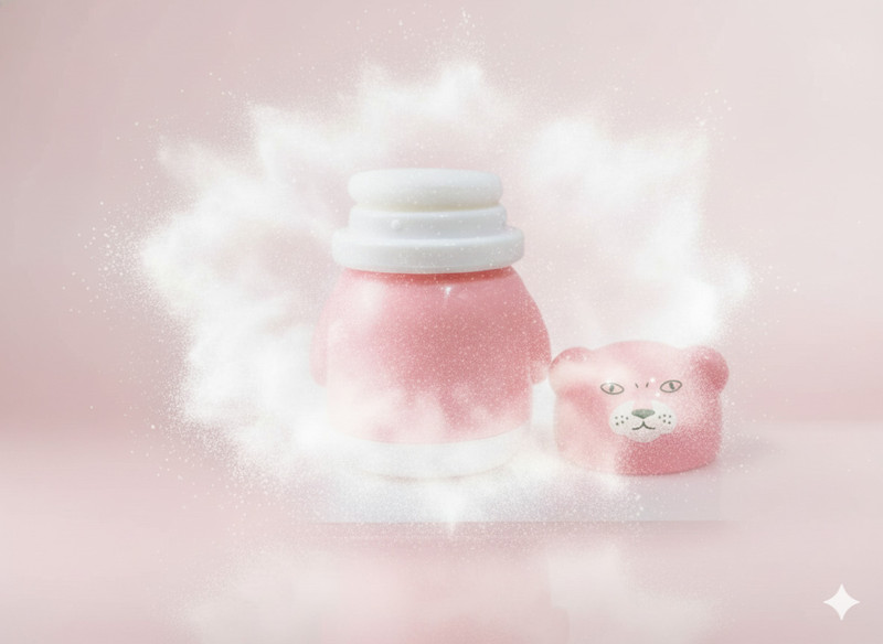 ADSYA Baby Powder Puff Dispensor(Pink)