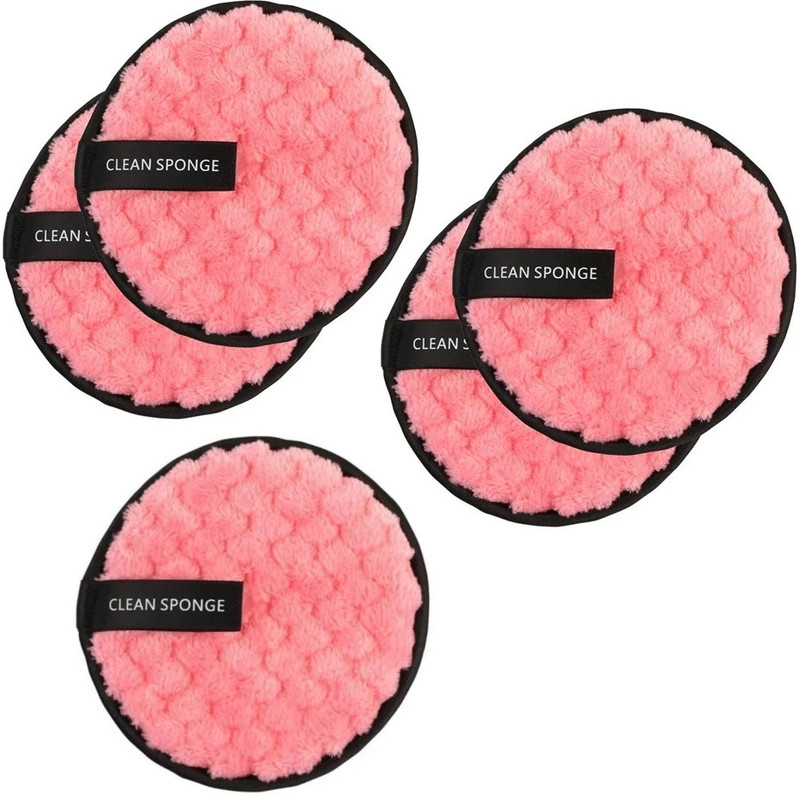 Lusty soul New Facial Powder Puff/Spong Cream Applicator Sponge Smooth Pads (Pack Of 5 )(Multicolor)