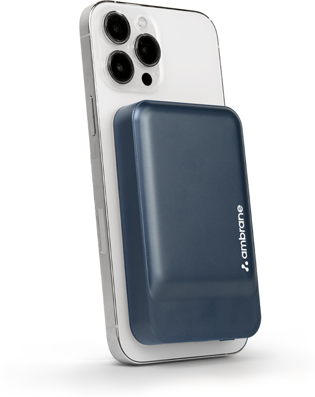 Ambrane 10000 mAh 22 W Wireless With MagSafe Power Bank(Blue, Lithium Polymer, Fast Charging, Power Delivery 3.0, Quick Charge 3.0 for Earbuds, Laptop, Mobile, Smartwatch, Tablet, Trimmer)