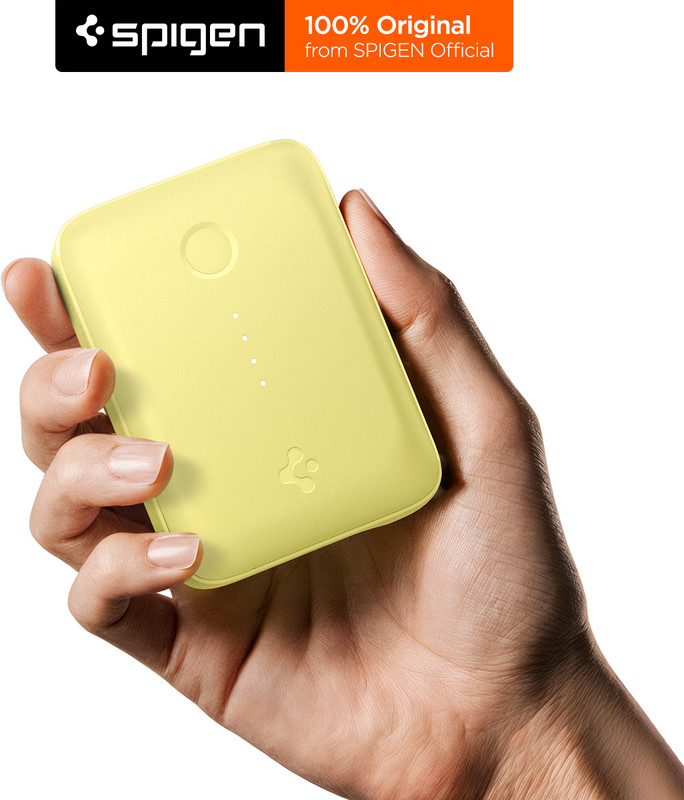 Spigen 10000 mAh 30 W Compact Pocket Size Power Bank(Pastel Yellow, Lithium-ion, Fast Charging for Mobile, Tablet, Laptop, Earbuds)
