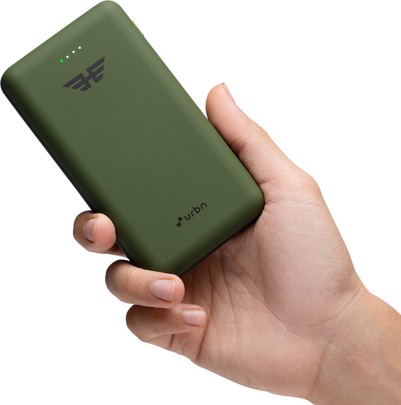 URBN 20000 mAh 22.5 W Ultra Compact Pocket Size Power Bank(Camo, Lithium Polymer, Fast Charging, Quick Charge 3.0, Power Delivery 3.0 for Mobile, Earbuds, Smartwatch, Tablet, Speaker)