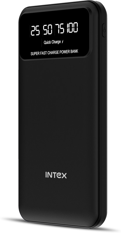 Intex 10000 mAh Power Bank (22 W, Fast Charging)  (Coal Black, Lithium Polymer)